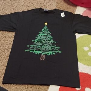 Black Christmas Tree Shirt